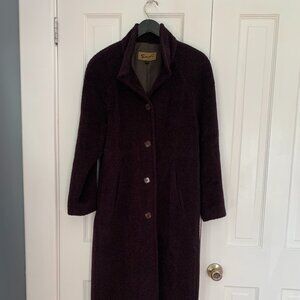 Sachi Collection Plum Alpaca Coat